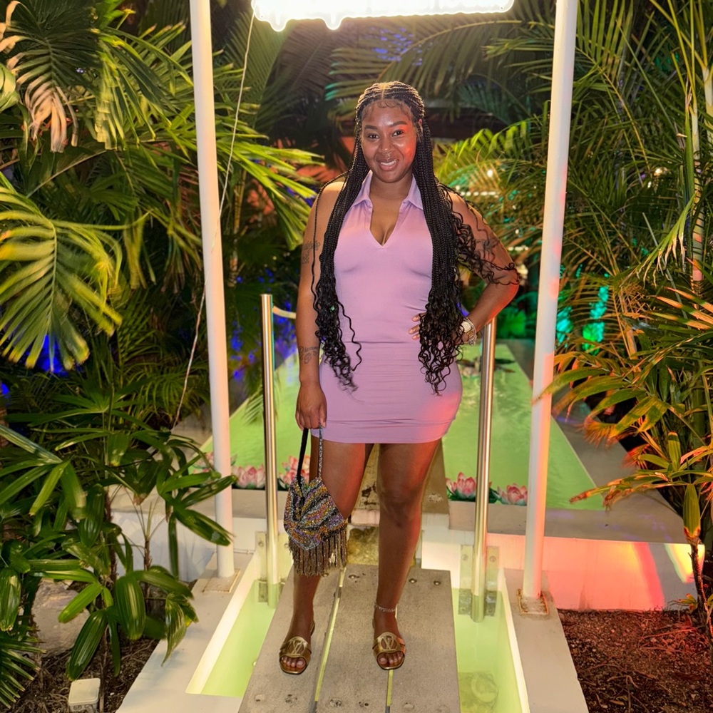 Elegant Pink Halter Dress